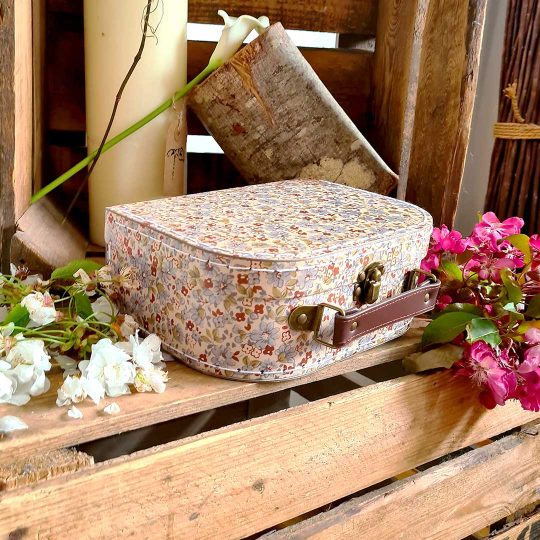 MTS Hamper -Retro Suitcase - Floral - Small